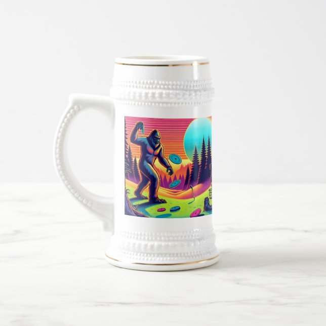 Darn Trees | Bigfoot Disc Golf Humor Beer Stein (Left)