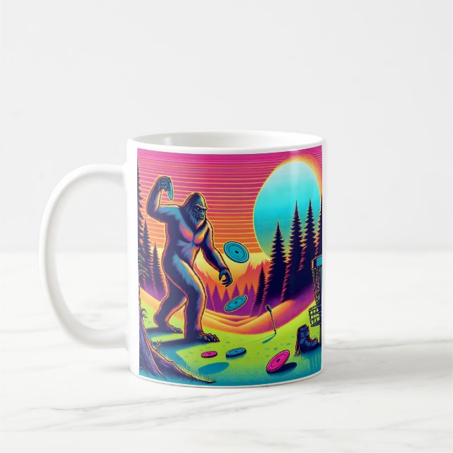 Darn Trees | Bigfoot Disc Golf Humor Coffee Mug (Left)