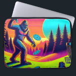 Darn Trees | Bigfoot Disc Golf Humor  Laptop Sleeve<br><div class="desc">Bigfoot sasqautch playing disc golf and losing! Just some disc golf  humor for you who play in the woods. Colors will give you retro vibes.</div>