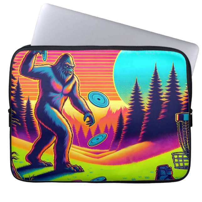 Darn Trees | Bigfoot Disc Golf Humor  Laptop Sleeve (Front)