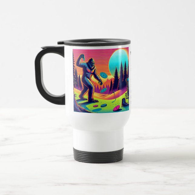 Darn Trees | Bigfoot Disc Golf Humor Travel Mug (Left)