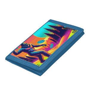 Darn Trees Bigfoot Disc Golf Humor Tri-fold Wallet