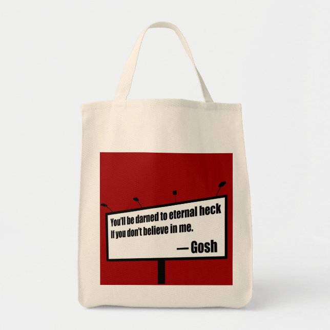 Darned to Eternal Heck funny tote bag (Front)