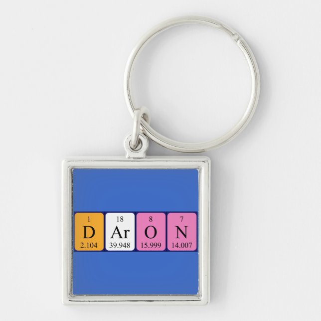 Daron periodic table name keyring (Front)