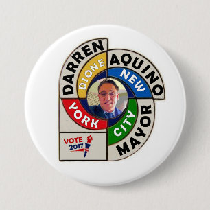 Darren Dione Aquino for NYC Mayor 2017 Button