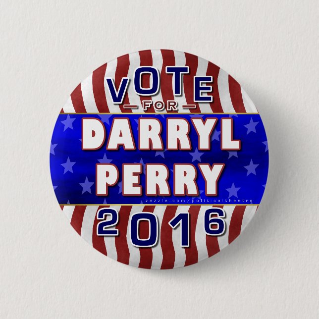 Darryl Perry President 2016 Election Libertarian Button (Front)