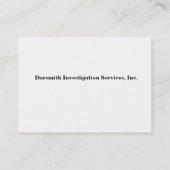 Darsmith Investigation Services, Inc  Cards (Back)