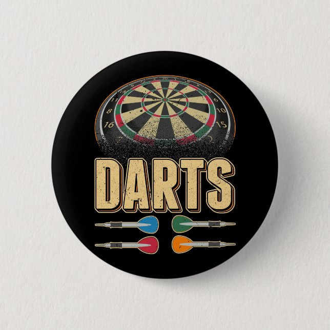 Dart Arrow Dartboard 180 Darts Button (Front)