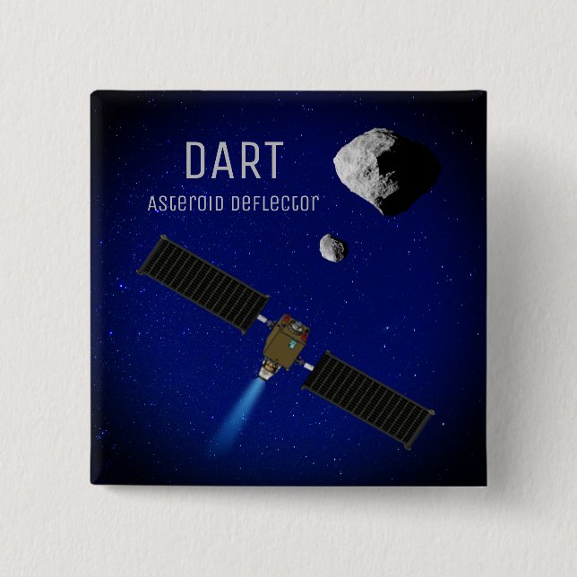 DART Asteroid Deflecting Spacecraft Button (Front)