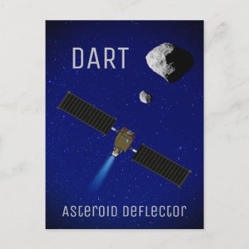 Dart Asteroid Deflecting Spacecraft Postcard by GigaPacket at Zazzle