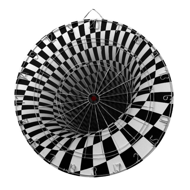Dart Board/Black and White Abstract Board (Front)