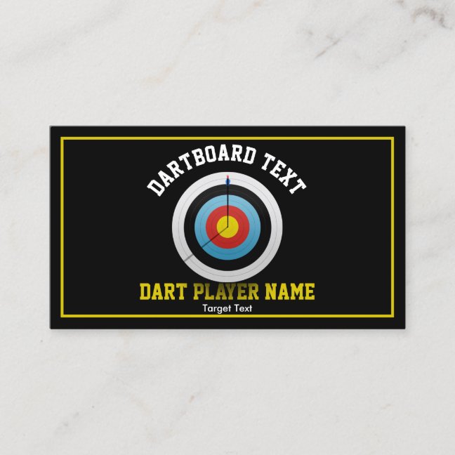 Dart Board Black Business Card