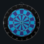 Dart Board: Blue, Navy, And Black Dartboard<br><div class="desc">Blue,  Navy,  And Black Colored Dart Board Game Including 6 Brass Darts</div>