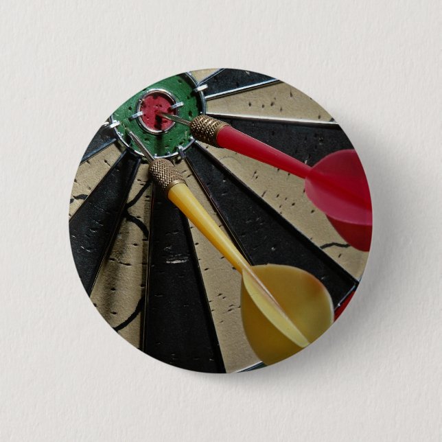 Dart board game pinback button (Front)