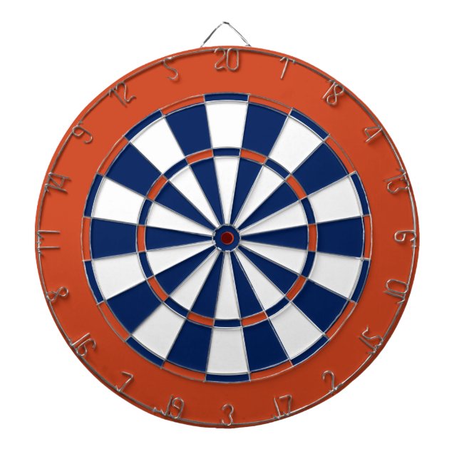 Dart Board in Edmonton Hockey Colors (Front)