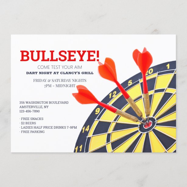 Darts Invitations Zazzle