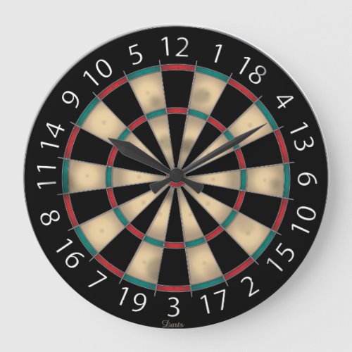 Dart Board Large Clock