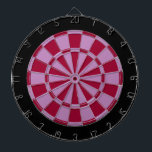 Dart Board: Lavender, Maroon, And Black Dartboard With Darts<br><div class="desc">Lavender,  Maroon,  And Black Colored Dart Board Game Including 6 Brass Darts</div>