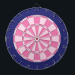 Dart Board: Light Pink And Navy Blue Dartboard<br><div class="desc">Light Pink And Navy Blue Colored Dart Board Game Including 6 Brass Darts</div>
