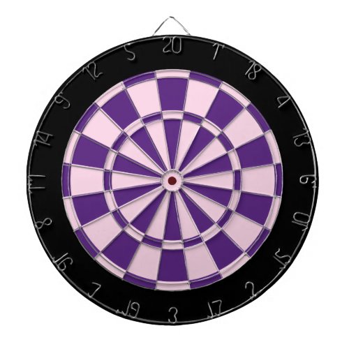 Dart Board Light Pink Purple And Black Dartboard