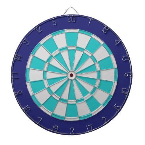 Dart Board Light Silver Turquoise And Navy Dartboard