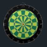 Dart Board: Lime, Green, And Black Dart Board<br><div class="desc">Lime,  Green,  And Black Colored Dart Board Game Including 6 Brass Darts</div>