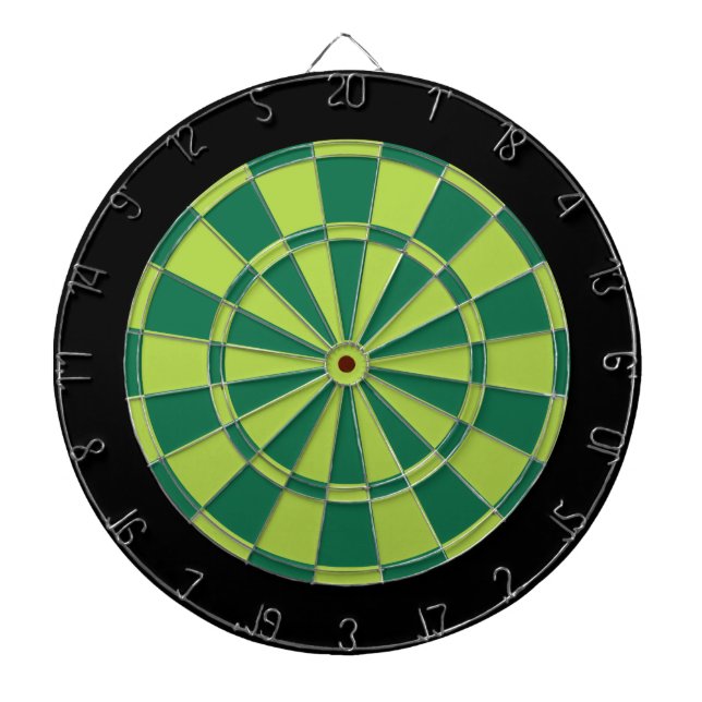 Dart Board: Lime, Green, And Black Dart Board (Front)