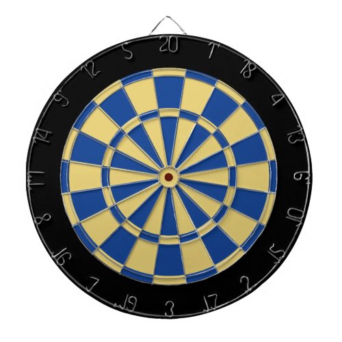 Dart Board Old Gold Blue And Black Dartboard