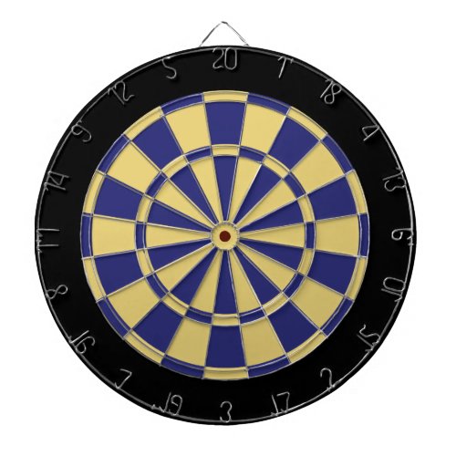 Dart Board Old Gold Navy Blue And Black Dartboard