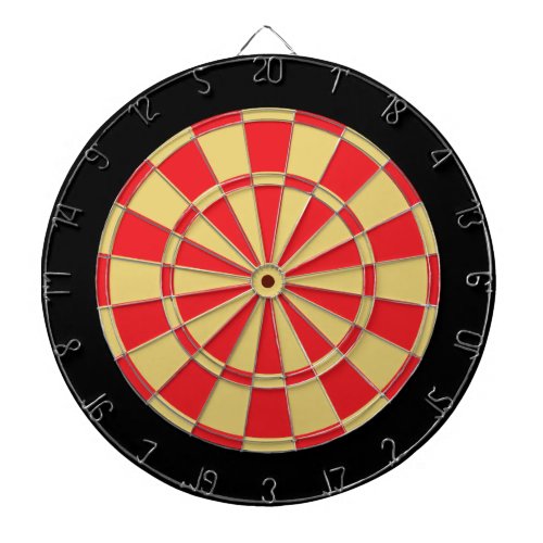 Dart Board Old Gold Red And Black Dartboard