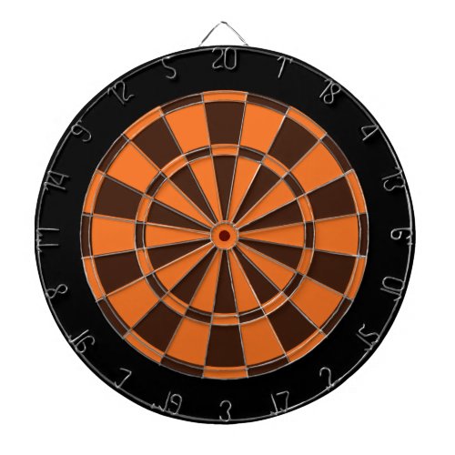 Dart Board Orange Brown And Black Dartboard