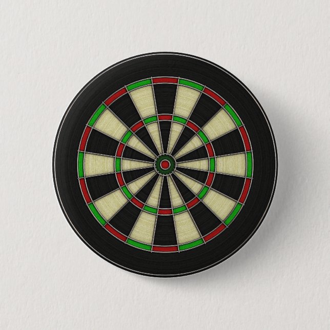 Dart Board Pattern. Stylish, Perfect Hobbies Gift. Button (Front)