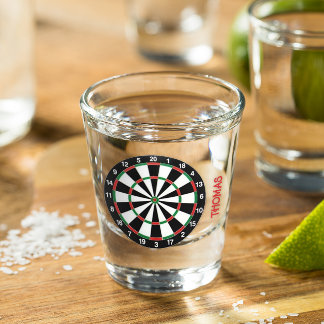 Dart Board Personalized Shot Glass