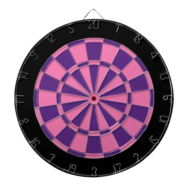 Dart Board: Pink, Purple, And Black Board