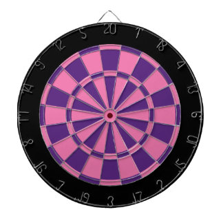 Dart Board: Pink, Purple, And Black Dart Board