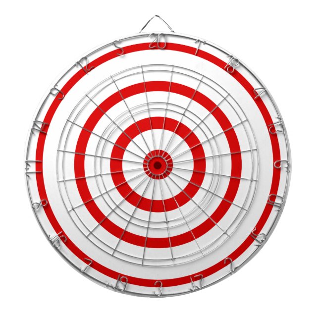 Dart Board/Red Dartboard With Darts (Front)