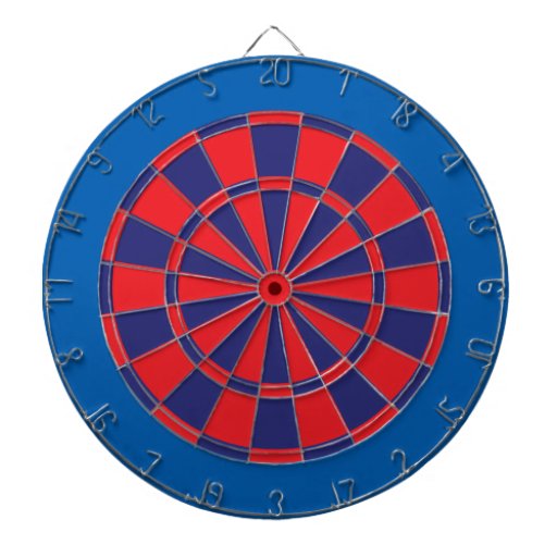 Dart Board: Red, Navy, And Blue Dart Boards | Zazzle