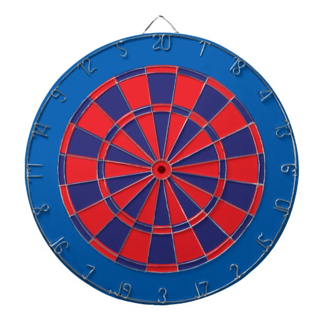 Dart Board: Red, Navy, And Blue Dartboard (Front)