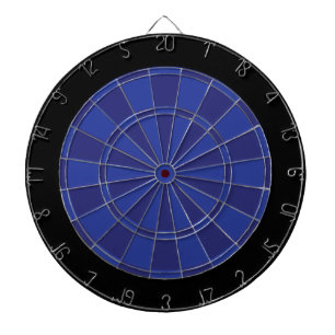 Dart Board: Royal Blue, Navy, And Black Dartboard With Darts