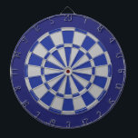 Dart Board: Silver Gray, Blue, And Navy Dart Board<br><div class="desc">Silver Gray,  Blue,  And Navy Colored Dart Board Game Including 6 Brass Darts</div>