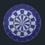 Dart Board: Silver Gray, Blue, And Navy Dart Board<br><div class="desc">Silver Gray,  Blue,  And Navy Colored Dart Board Game Including 6 Brass Darts</div>