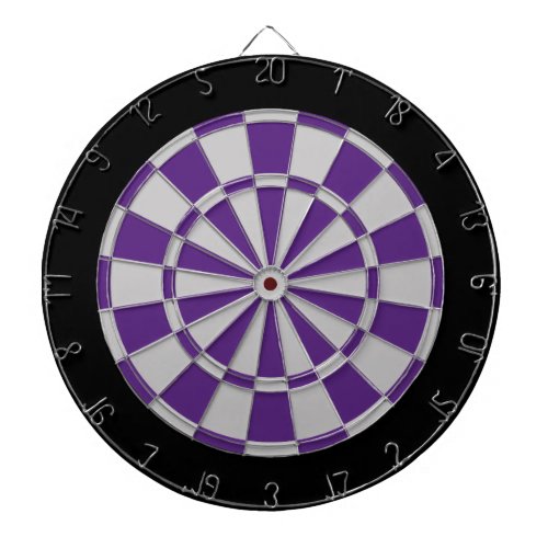 Dart Board Silver Gray Purple And Black Dartboard