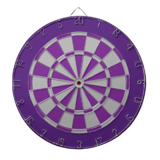 Dart Board: Silver Gray, Purple, And Dark Purple Dartboard