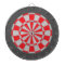 Dart Board: Silver Gray, Red, And Charcoal