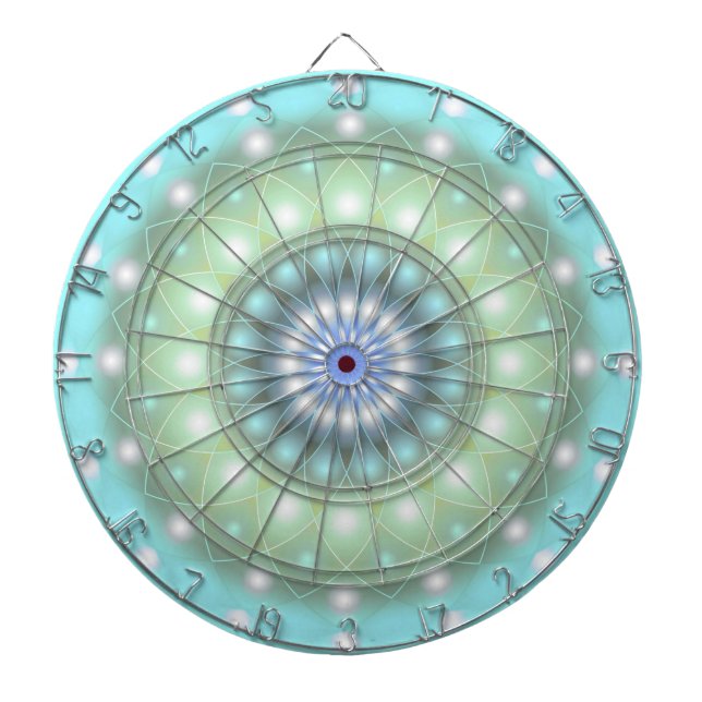 Dart Board Soft Turquoise Mandala (Front)
