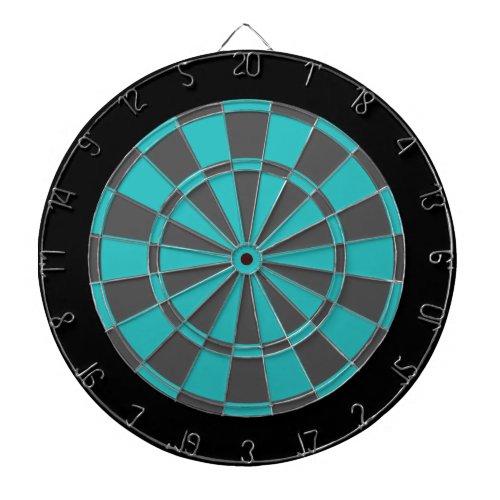 Dart Board Turquoise Charcoal Gray And Black Dartboard With Darts