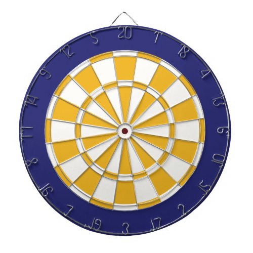 Dart Board White Gold And Navy Blue Dart Board