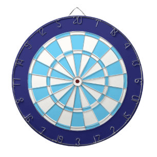 Dart Board: White, Light Blue, And Navy Dartboard