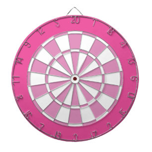 Dart Board: White, Light Pink, And Darker Pink Dar Board