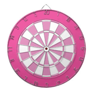 Dart Board: White, Light Pink, And Darker Pink Dart Board